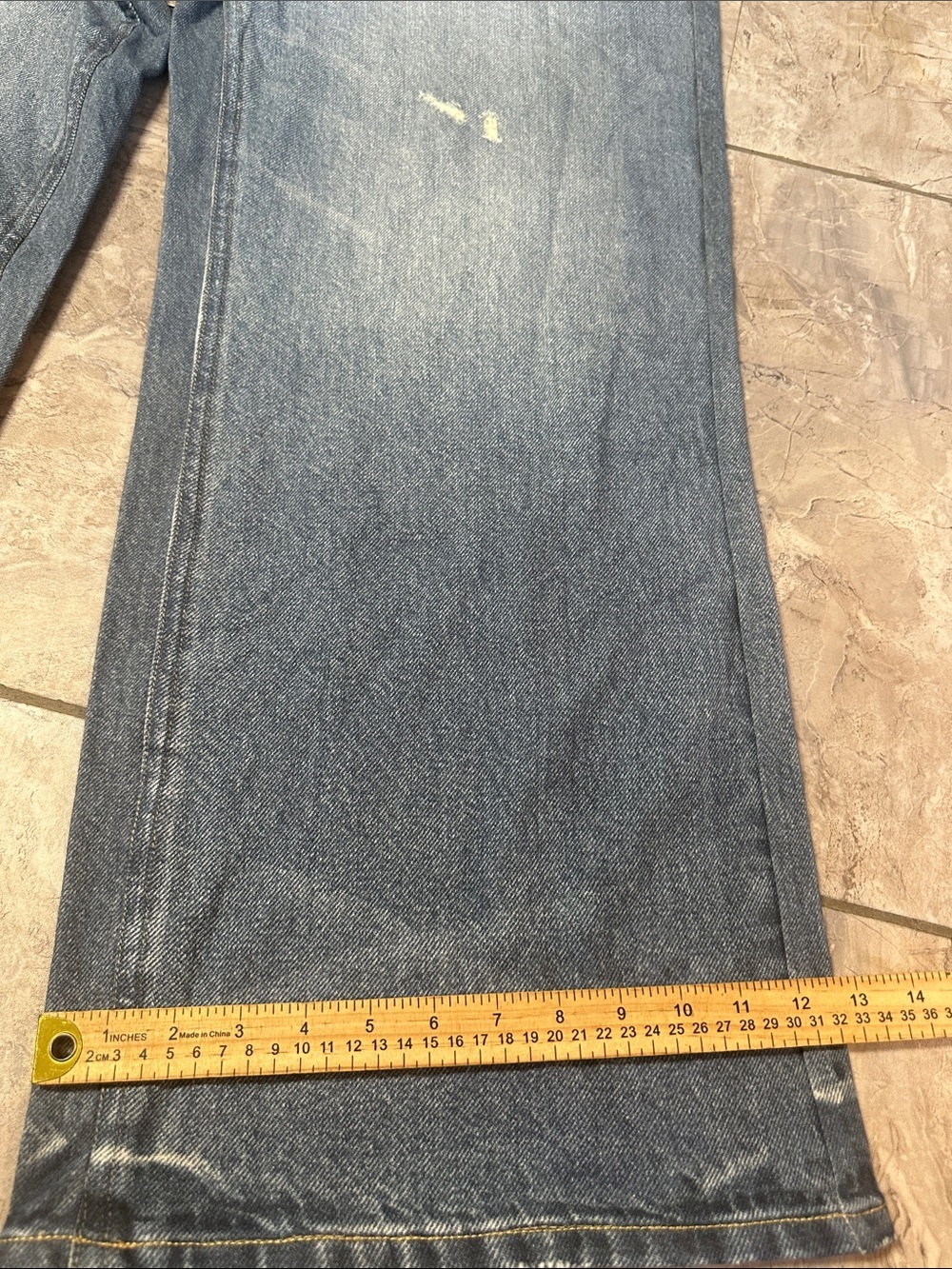 HALARA Wide-Leg denim print sweatpants jeans Sz XL - Picture 6 of 9
